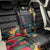 Kiribati Independence Day Back Car Seat Cover Frigatebird Mix Tropical Flowers - Black Style