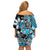 Personalised Guam Liberation Day Off Shoulder Short Dress Chamorro Latte Stone With Guasali Flowers