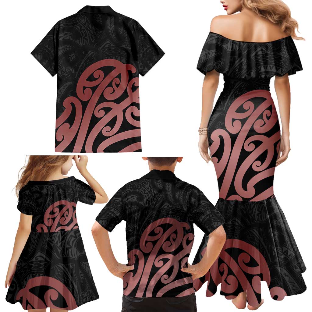 New Zealand Mangopare Tamanako Family Matching Mermaid Dress and Hawaiian Shirt Aotearoa Maori LT14 - Polynesian Pride