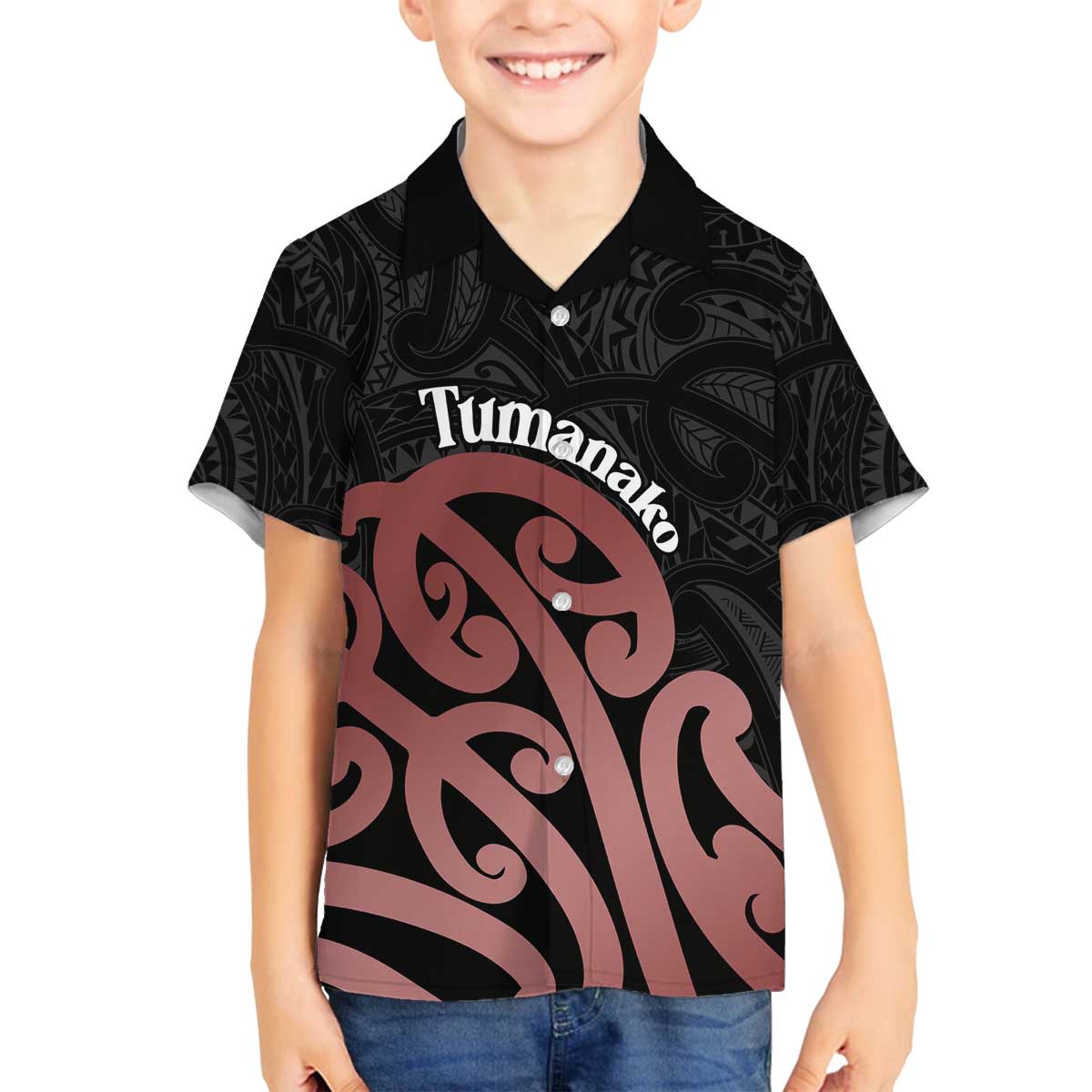 New Zealand Mangopare Tamanako Family Matching Off The Shoulder Long Sleeve Dress and Hawaiian Shirt Aotearoa Maori