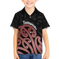 New Zealand Mangopare Tamanako Family Matching Puletasi and Hawaiian Shirt Aotearoa Maori LT14 Son's Shirt Brown - Polynesian Pride