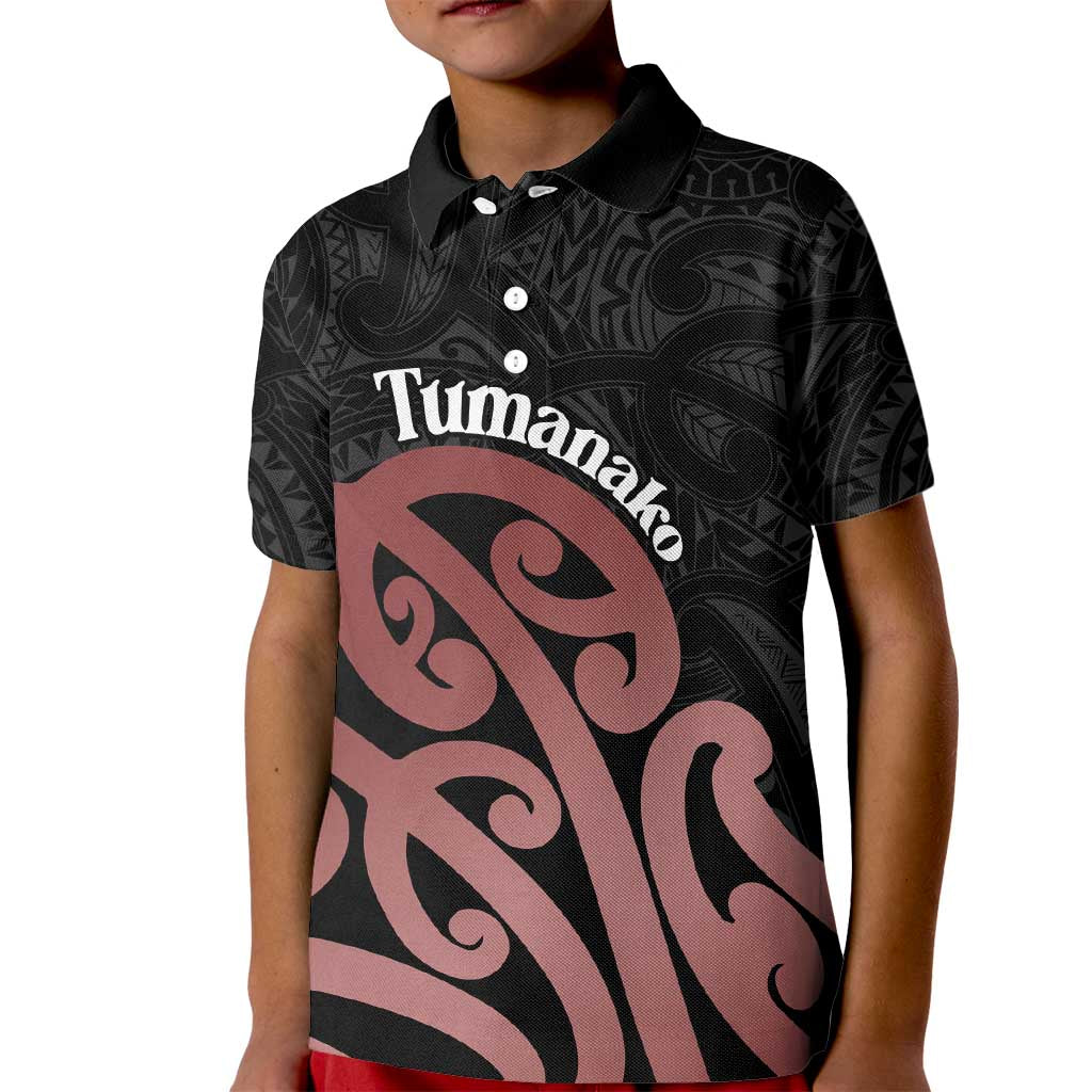 New Zealand Mangopare Tamanako Kid Polo Shirt Aotearoa Maori LT14 Kid Brown - Polynesian Pride