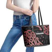 New Zealand Mangopare Tamanako Leather Tote Bag Aotearoa Maori LT14 - Polynesian Pride