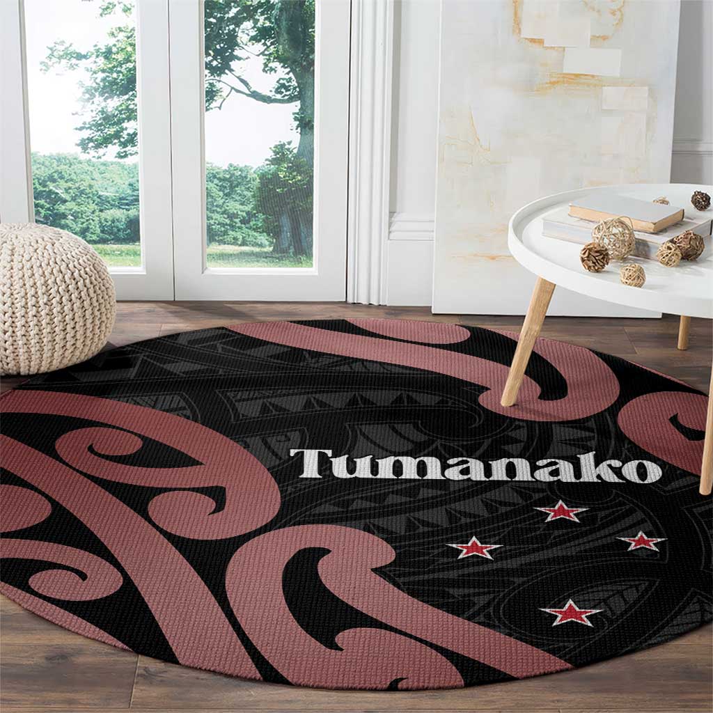 New Zealand Mangopare Tamanako Round Carpet Aotearoa Maori