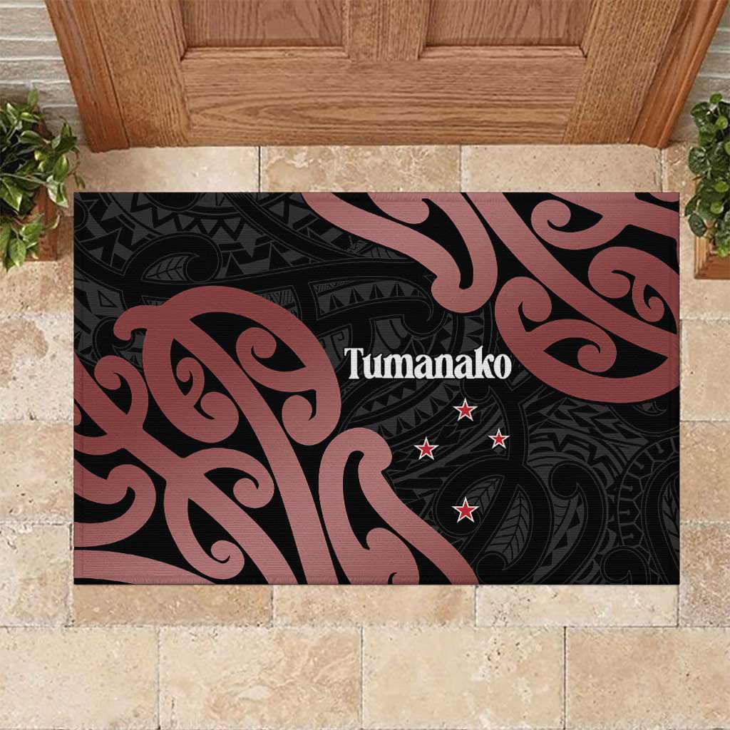 New Zealand Mangopare Tamanako Rubber Doormat Aotearoa Maori LT14 Brown - Polynesian Pride