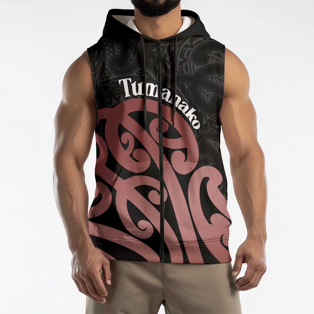 New Zealand Mangopare Tamanako Sleeveless Zip Hoodie Aotearoa Maori - Polynesian Pride