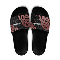 New Zealand Mangopare Tamanako Slide Sandals Aotearoa Maori LT14 Brown - Polynesian Pride