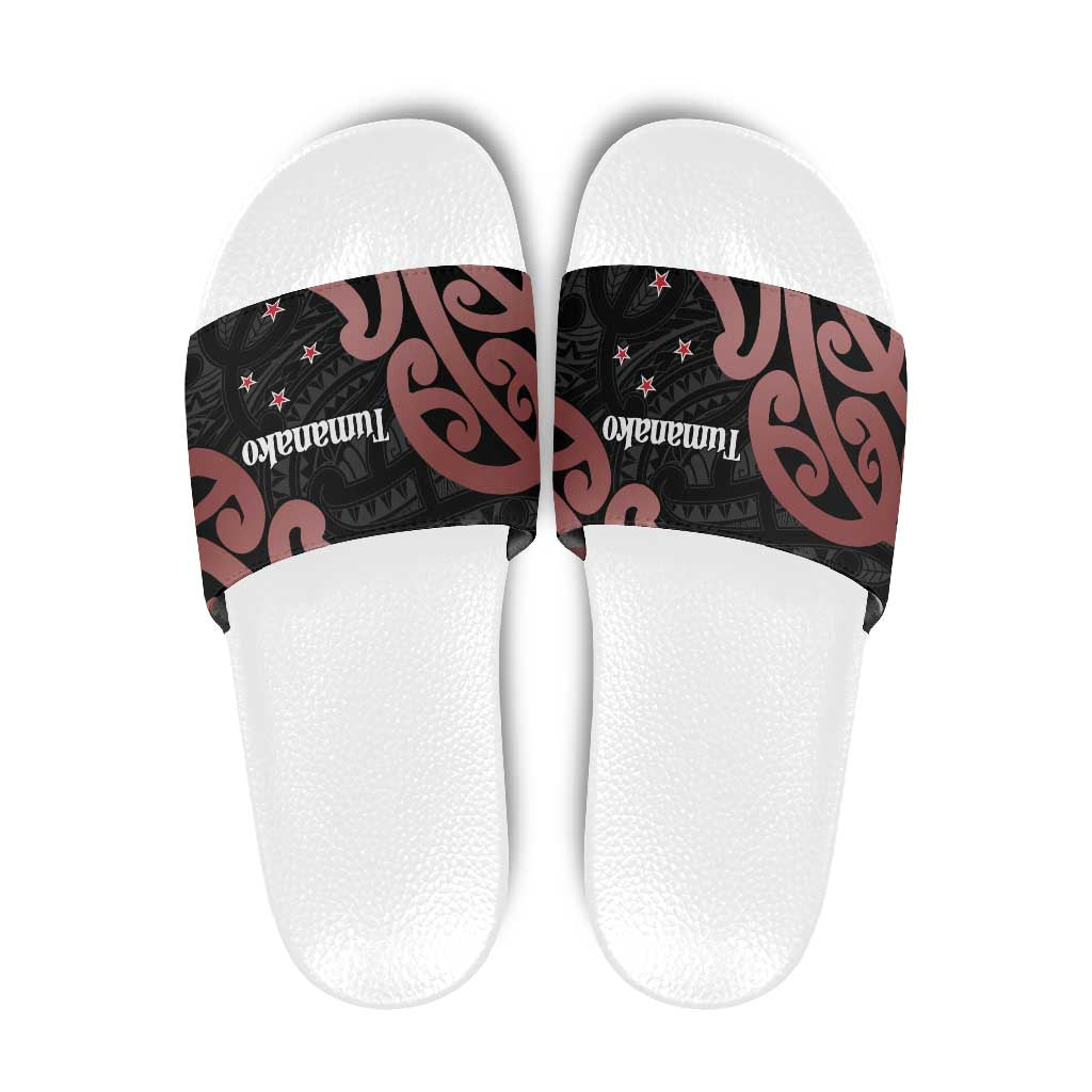 New Zealand Mangopare Tamanako Slide Sandals Aotearoa Maori LT14 Brown - Polynesian Pride