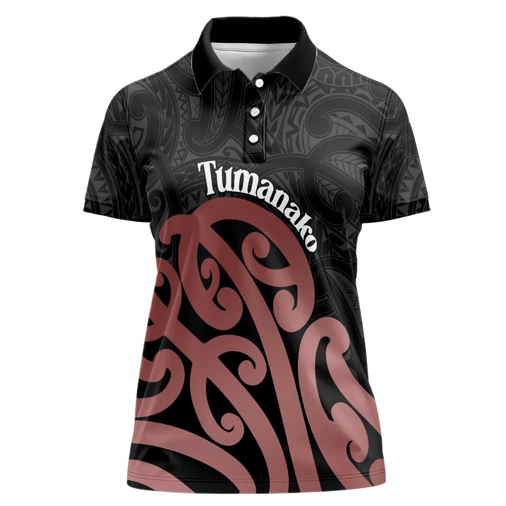 New Zealand Mangopare Tamanako Women Polo Shirt Aotearoa Maori