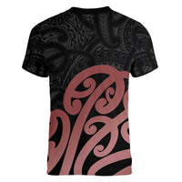 New Zealand Mangopare Tamanako Women V-Neck T-Shirt Aotearoa Maori LT14 - Polynesian Pride