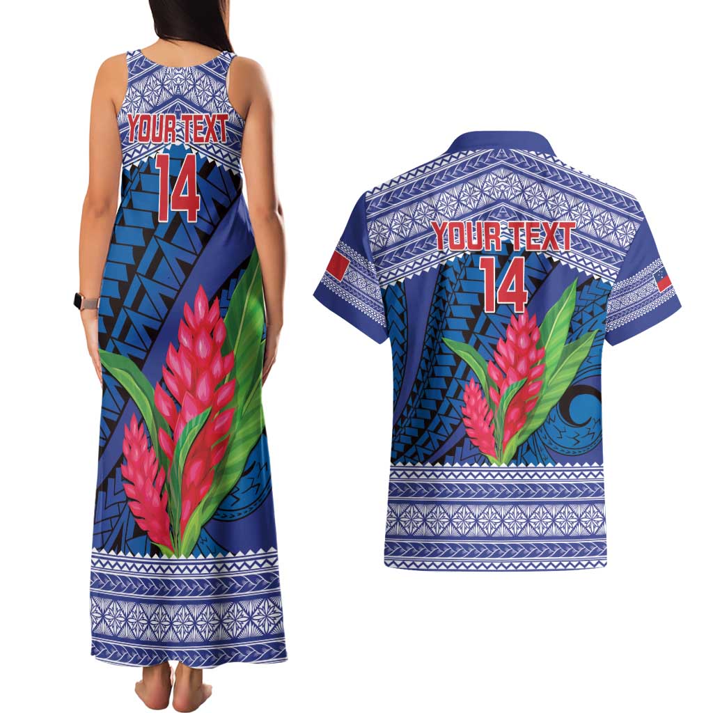 Custom Samoa Rugby Couples Matching Tank Maxi Dress and Hawaiian Shirt 2024 Go Champions Samoan Gingers