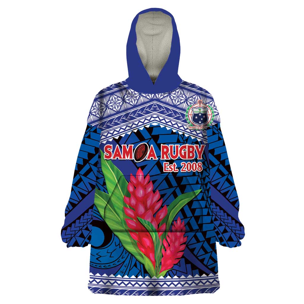 Custom Samoa Rugby Wearable Blanket Hoodie 2024 Go Champions Samoan Gingers