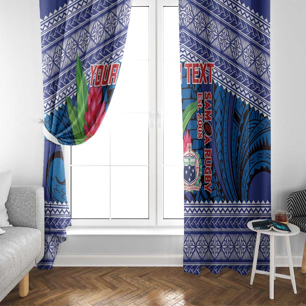 Custom Samoa Rugby Window Curtain 2024 Go Champions Samoan Gingers