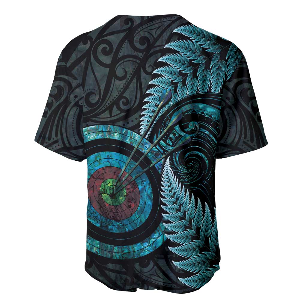 New Zealand Archery Baseball Jersey Aotearoa Silver Fern Maori LT14 - Polynesian Pride