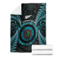 New Zealand Archery Blanket Aotearoa Silver Fern Maori - Polynesian Pride