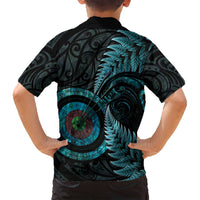 New Zealand Archery Family Matching Summer Maxi Dress and Hawaiian Shirt Aotearoa Silver Fern Maori LT14 - Polynesian Pride