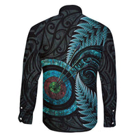 New Zealand Archery Family Matching Summer Maxi Dress and Hawaiian Shirt Aotearoa Silver Fern Maori LT14 - Polynesian Pride