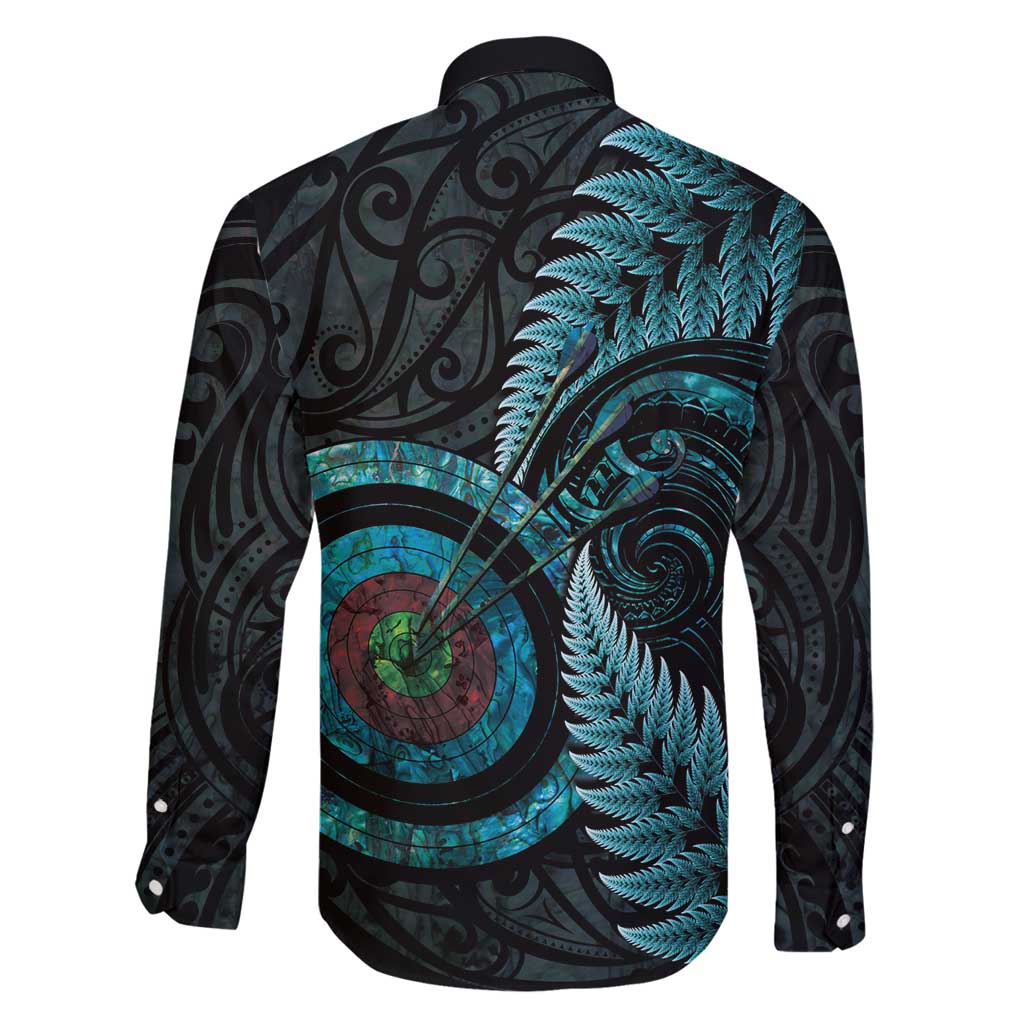 New Zealand Archery Family Matching Tank Maxi Dress and Hawaiian Shirt Aotearoa Silver Fern Maori LT14 - Polynesian Pride