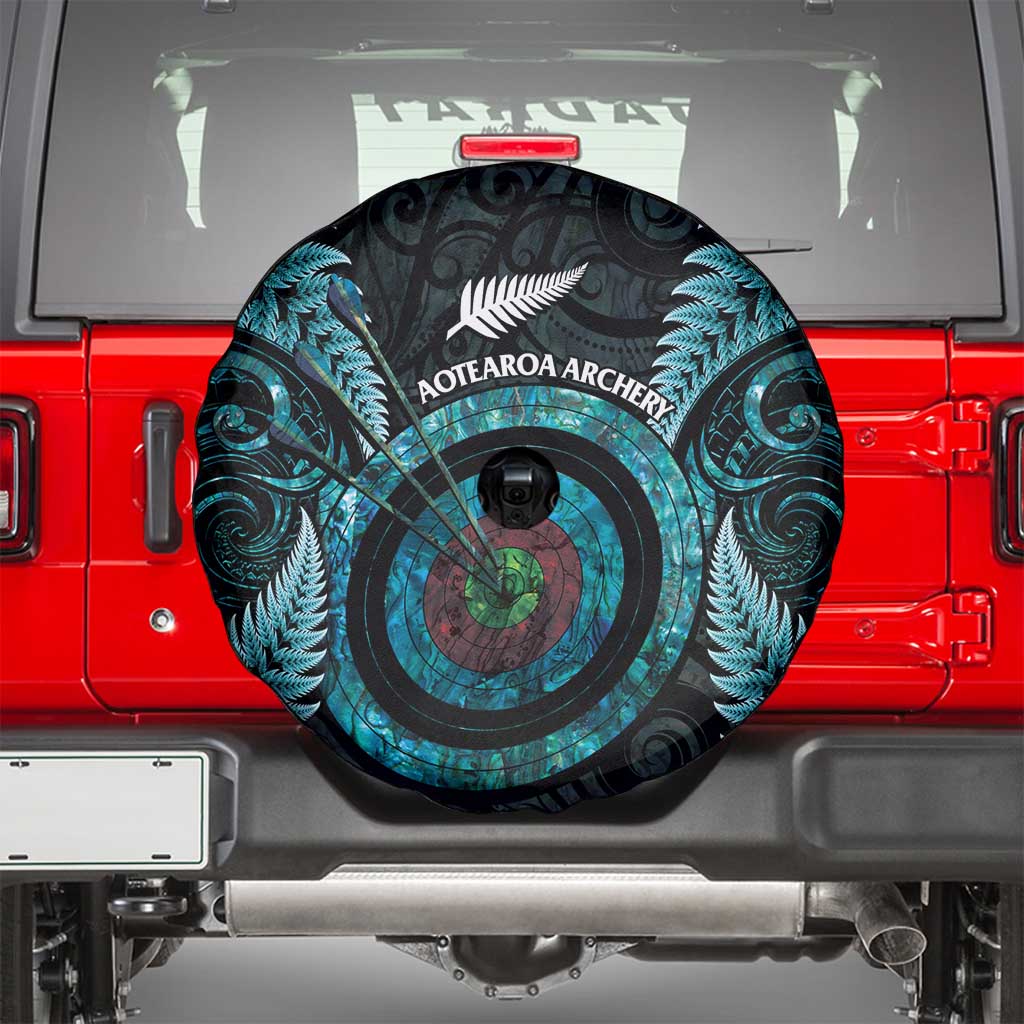New Zealand Archery Spare Tire Cover Aotearoa Silver Fern Maori - Polynesian Pride