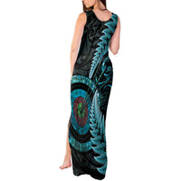 New Zealand Archery Tank Maxi Dress Aotearoa Silver Fern Maori - Polynesian Pride