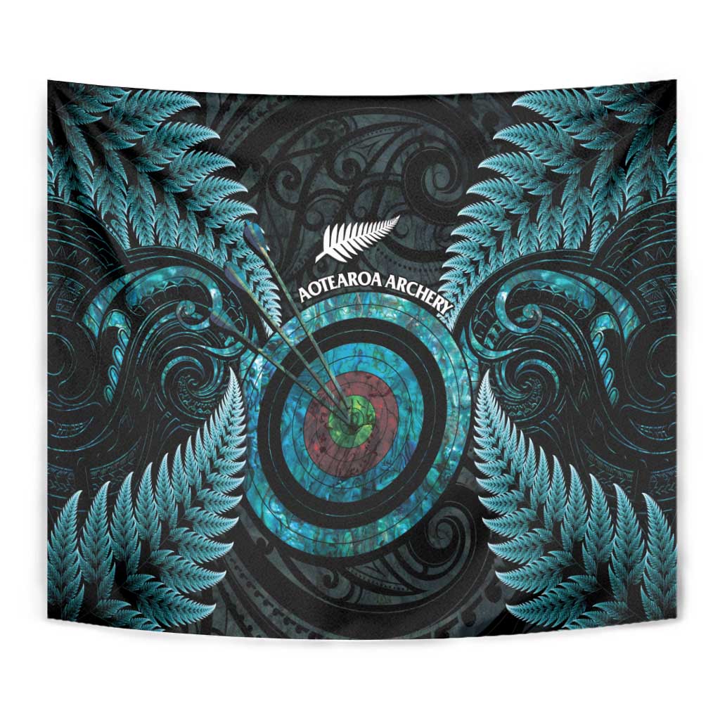 New Zealand Archery Tapestry Aotearoa Silver Fern Maori - Polynesian Pride