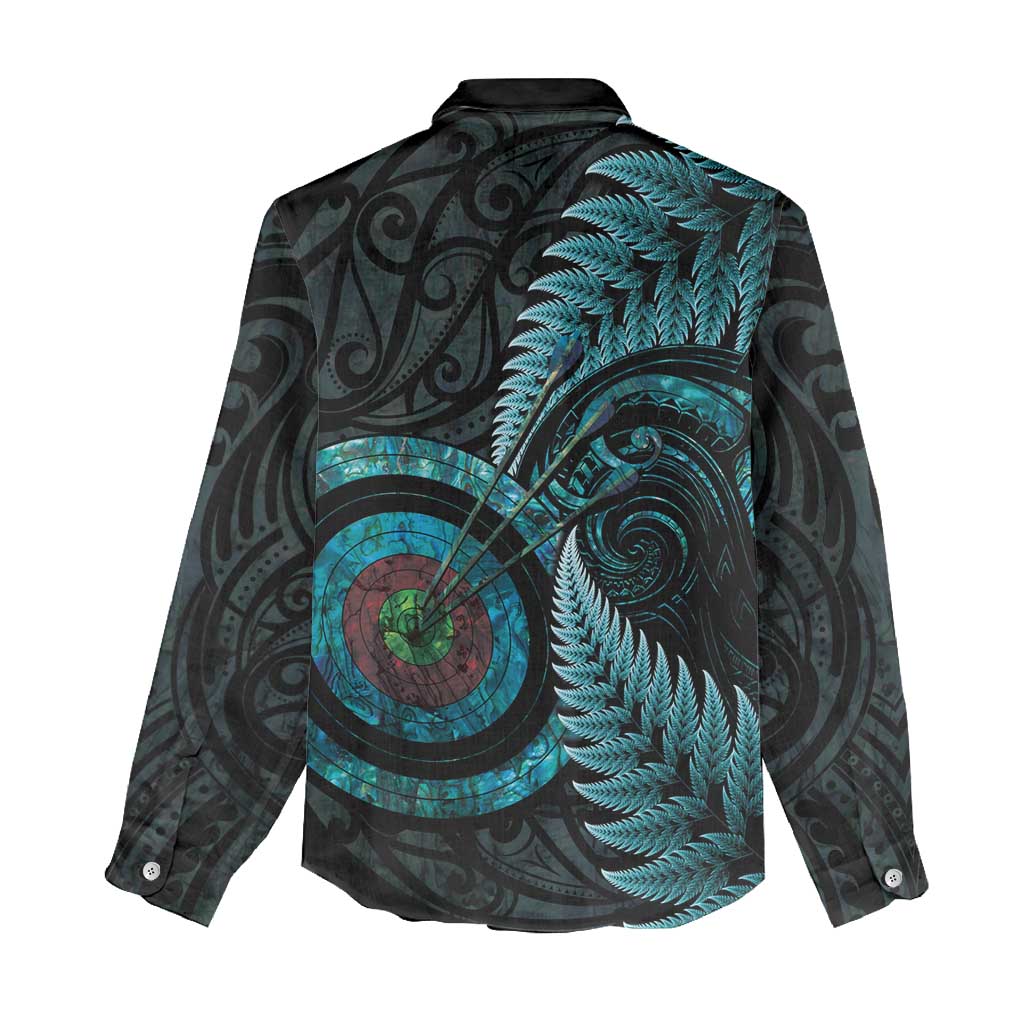 New Zealand Archery Women Casual Shirt Aotearoa Silver Fern Maori LT14 - Polynesian Pride