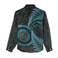 New Zealand Archery Women Casual Shirt Aotearoa Silver Fern Maori LT14 - Polynesian Pride