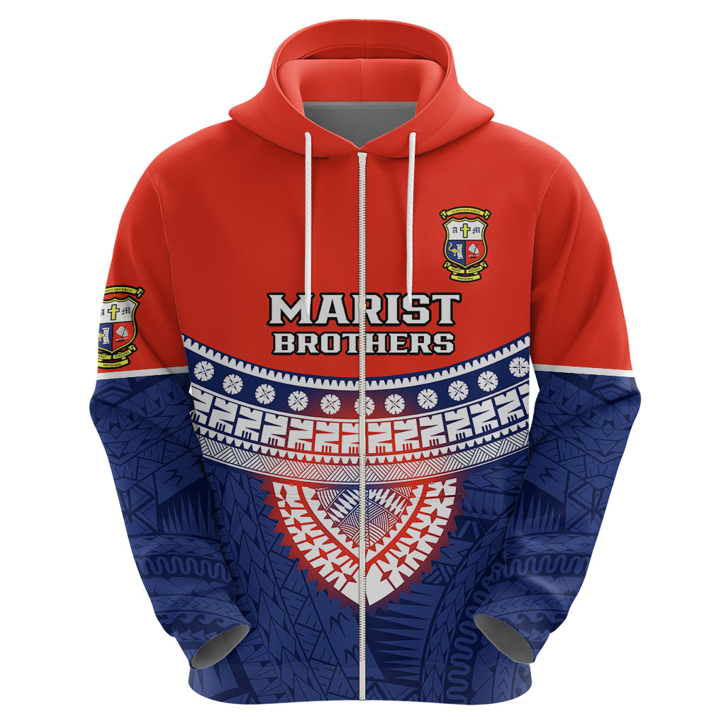 Custom Fiji School Hoodie Marist Brothers Fijian Tapa Pattern LT14 - Polynesian Pride