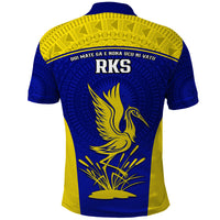 Fiji School Polo Shirt Ratu Kadavulevu Heron With Fijian Tapa LT14 - Polynesian Pride