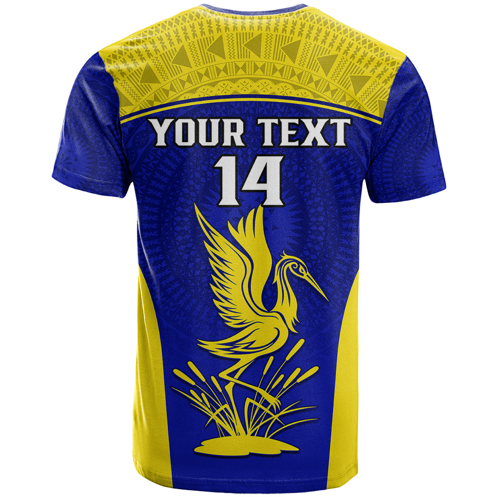 Custom Fiji School T Shirt Ratu Kadavulevu Heron With Fijian Tapa LT14 - Polynesian Pride