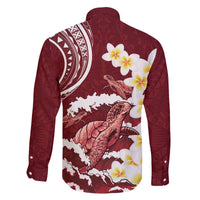 Blood Gold Polynesia Family Matching Puletasi and Hawaiian Shirt Polynesian Frangipani With Sea Turtles