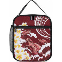 Blood Gold Polynesia Lunch Bag Polynesian Frangipani With Sea Turtles LT14 10.2 × 8.3 × 4.3 inch Blood Gold - Polynesian Pride