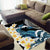 Black Polynesia Area Rug Polynesian Frangipani With Sea Turtles