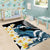 Black Polynesia Area Rug Polynesian Frangipani With Sea Turtles