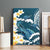 Dark Teal Polynesia Canvas Wall Art Polynesian Frangipani With Sea Turtles