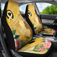 Polynesia Childhood Cancer Awareness Car Seat Cover Be Bold Go Gold Polynesian Art