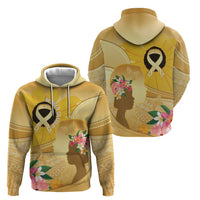 Polynesia Childhood Cancer Awareness Hoodie Be Bold Go Gold Polynesian Art