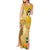 Polynesia Childhood Cancer Awareness Tank Maxi Dress Be Bold Go Gold Polynesian Art