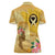 Polynesia Childhood Cancer Awareness Women Polo Shirt Be Bold Go Gold Polynesian Art