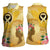 Polynesia Childhood Cancer Awareness Women Sleeveless Polo Shirt Be Bold Go Gold Polynesian Art