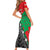 New Zealand And Lebanon Short Sleeve Bodycon Dress Silver Fern Maori With Cedar Tree Together LT14 - Polynesian Pride