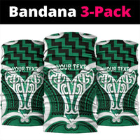 Aotearoa Atua Tangaroa Personalised Neck Gaiter God Of The Sea Maori Whale Tail Green