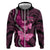 Think Pink Breast Cancer Awareness Hoodie Butterfly Aboriginal Mix Polynesian Pattern