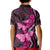 Think Pink Breast Cancer Awareness Kid Polo Shirt Butterfly Aboriginal Mix Polynesian Pattern