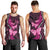 Think Pink Breast Cancer Awareness Men Tank Top Butterfly Aboriginal Mix Polynesian Pattern