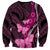 Think Pink Breast Cancer Awareness Sweatshirt Butterfly Aboriginal Mix Polynesian Pattern