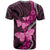 Think Pink Breast Cancer Awareness T Shirt Butterfly Aboriginal Mix Polynesian Pattern