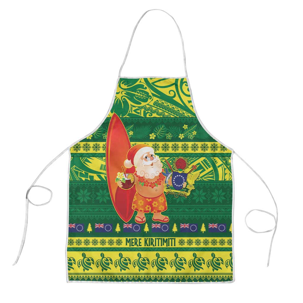 Cook Islands Christmas Apron Surfing Santa Mere Kiritimiti - Polynesian Pride