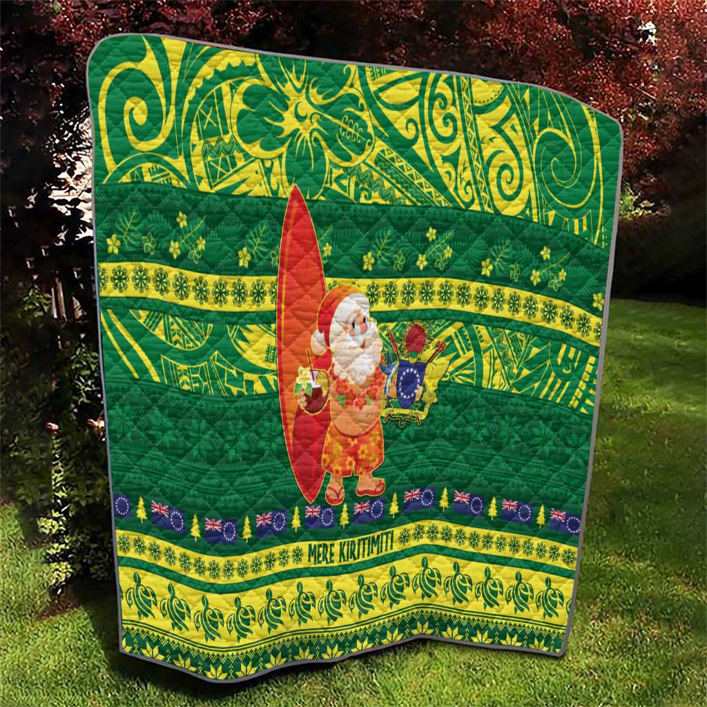 Cook Islands Christmas Quilt Surfing Santa Mere Kiritimiti - Polynesian Pride