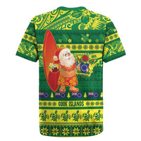 Cook Islands Christmas Rugby Jersey Surfing Santa Mere Kiritimiti - Polynesian Pride